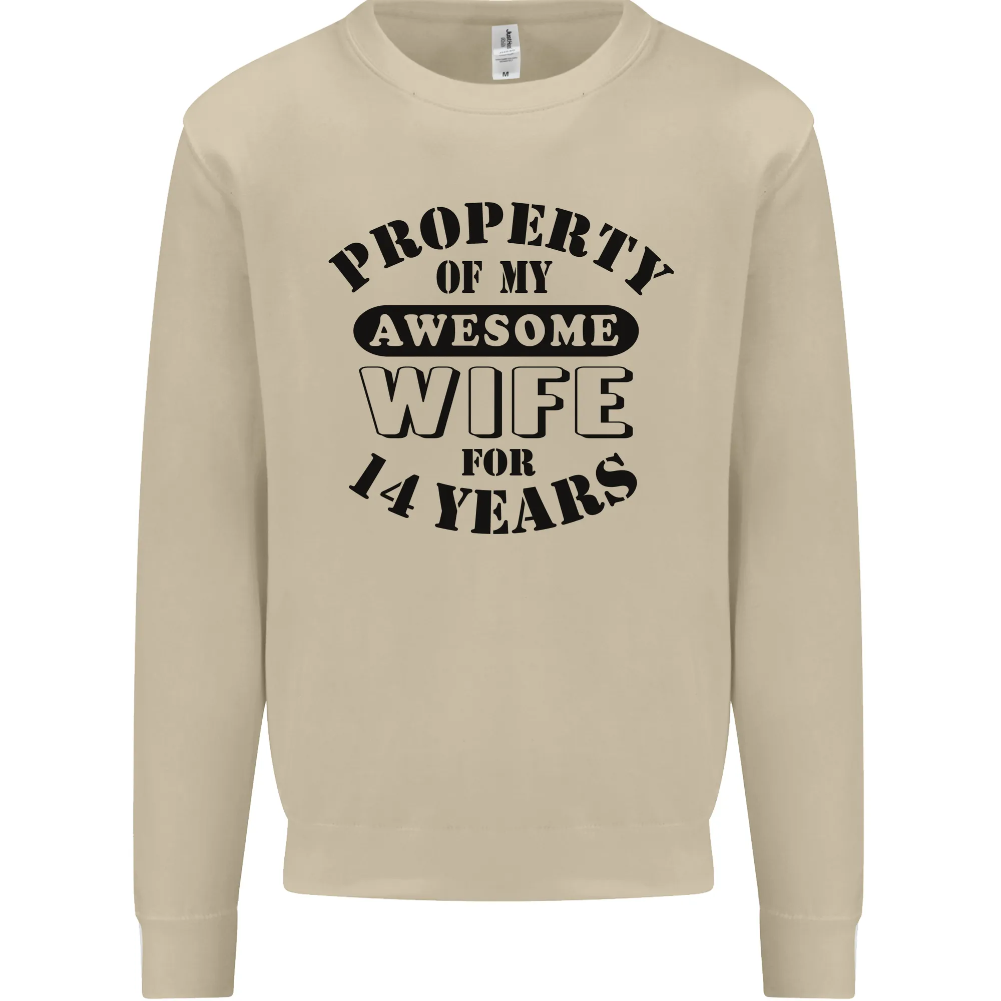 14th Wedding Anniversary 14 Year Funny Wife Mens Sweatshirt Jumper