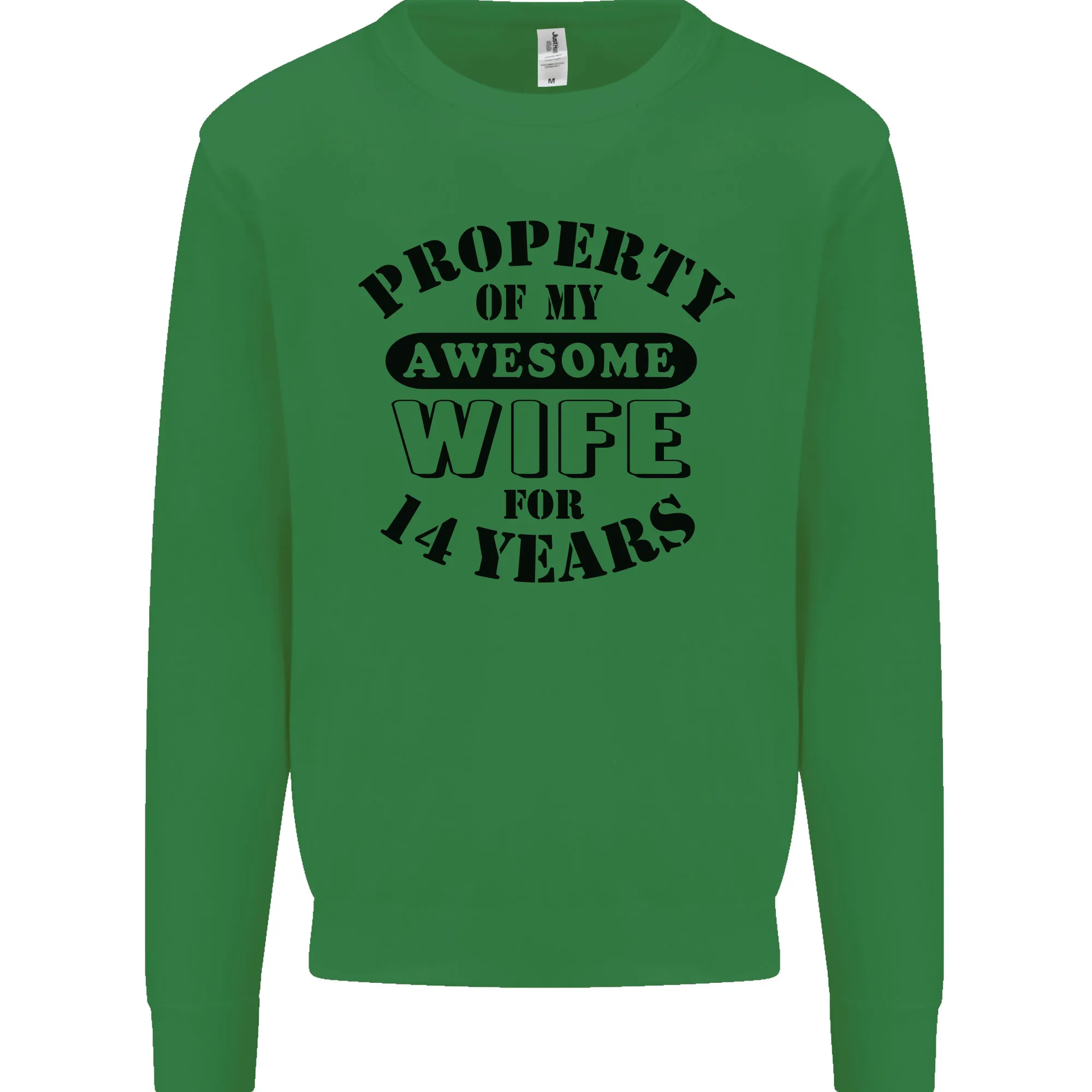 14th Wedding Anniversary 14 Year Funny Wife Mens Sweatshirt Jumper