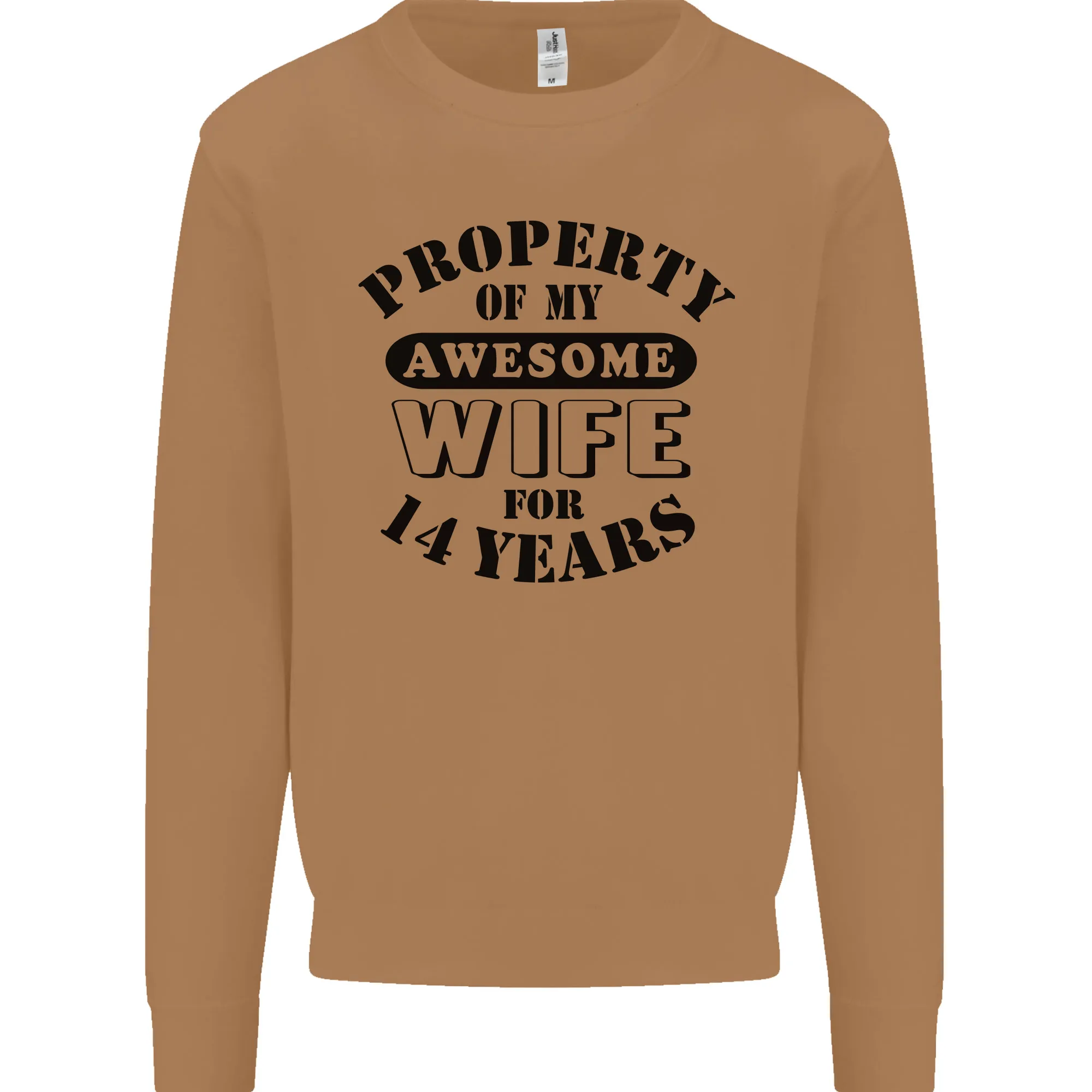 14th Wedding Anniversary 14 Year Funny Wife Mens Sweatshirt Jumper