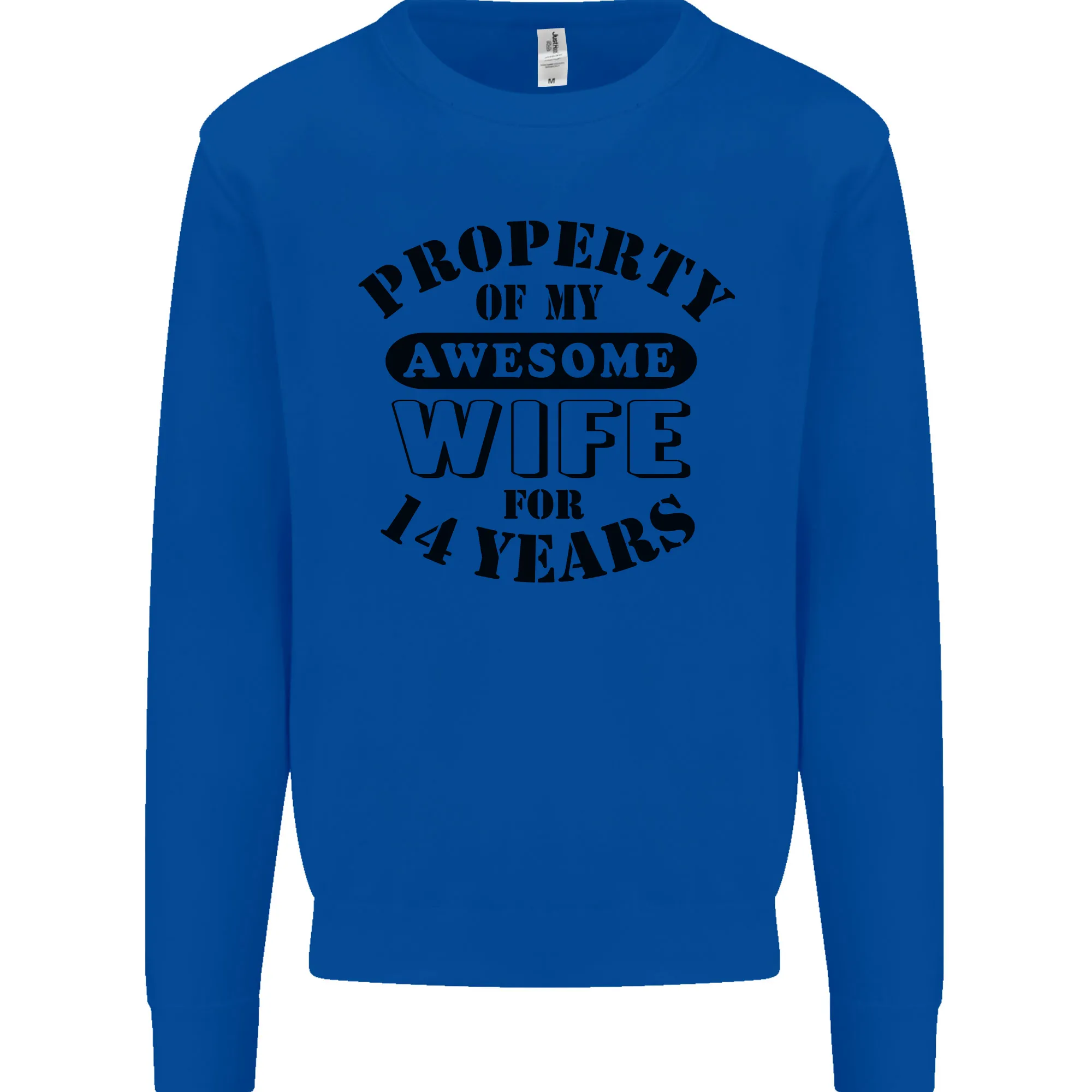 14th Wedding Anniversary 14 Year Funny Wife Mens Sweatshirt Jumper