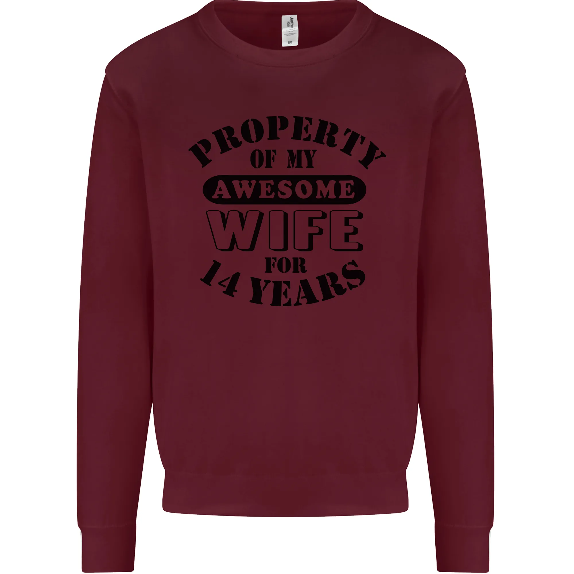 14th Wedding Anniversary 14 Year Funny Wife Mens Sweatshirt Jumper