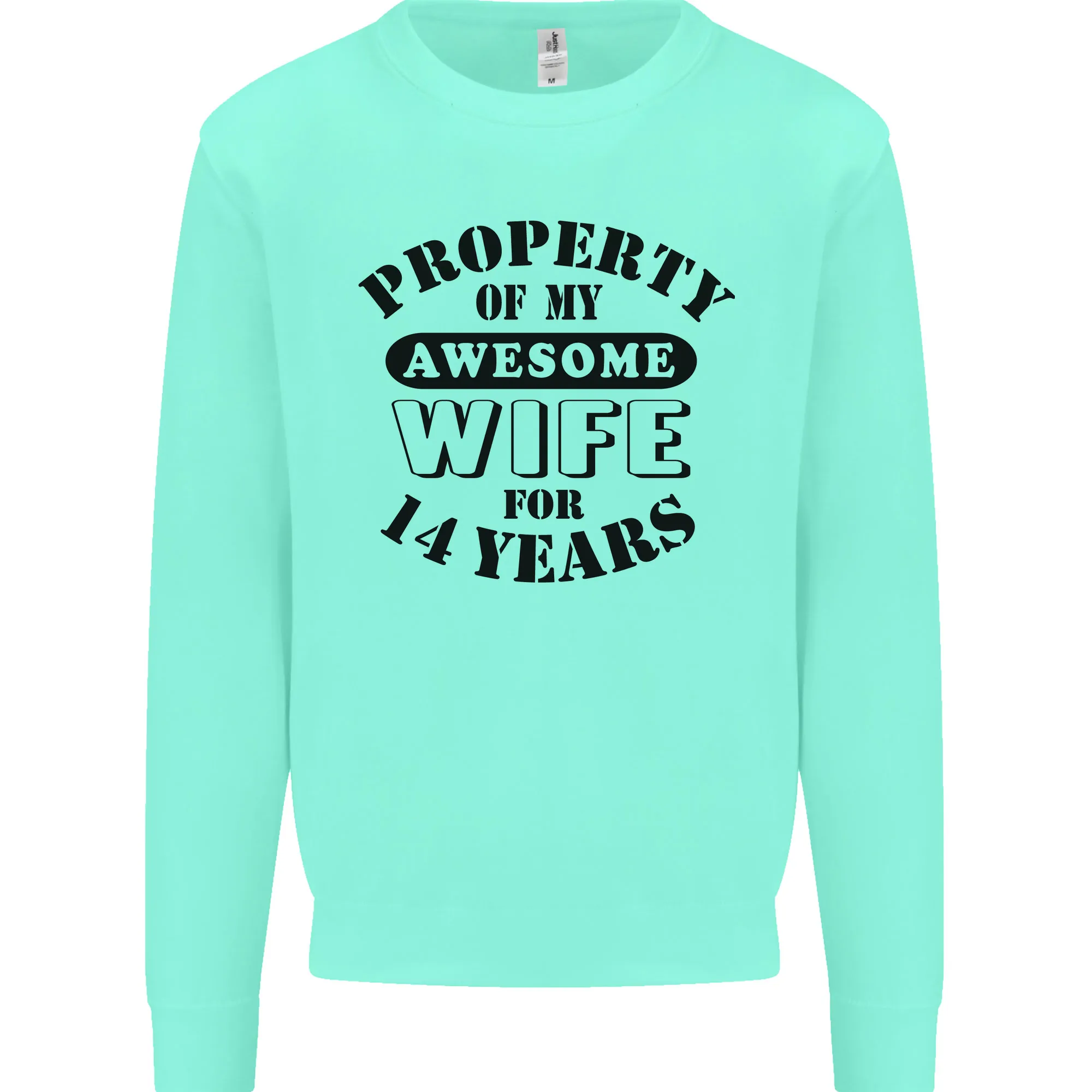 14th Wedding Anniversary 14 Year Funny Wife Mens Sweatshirt Jumper
