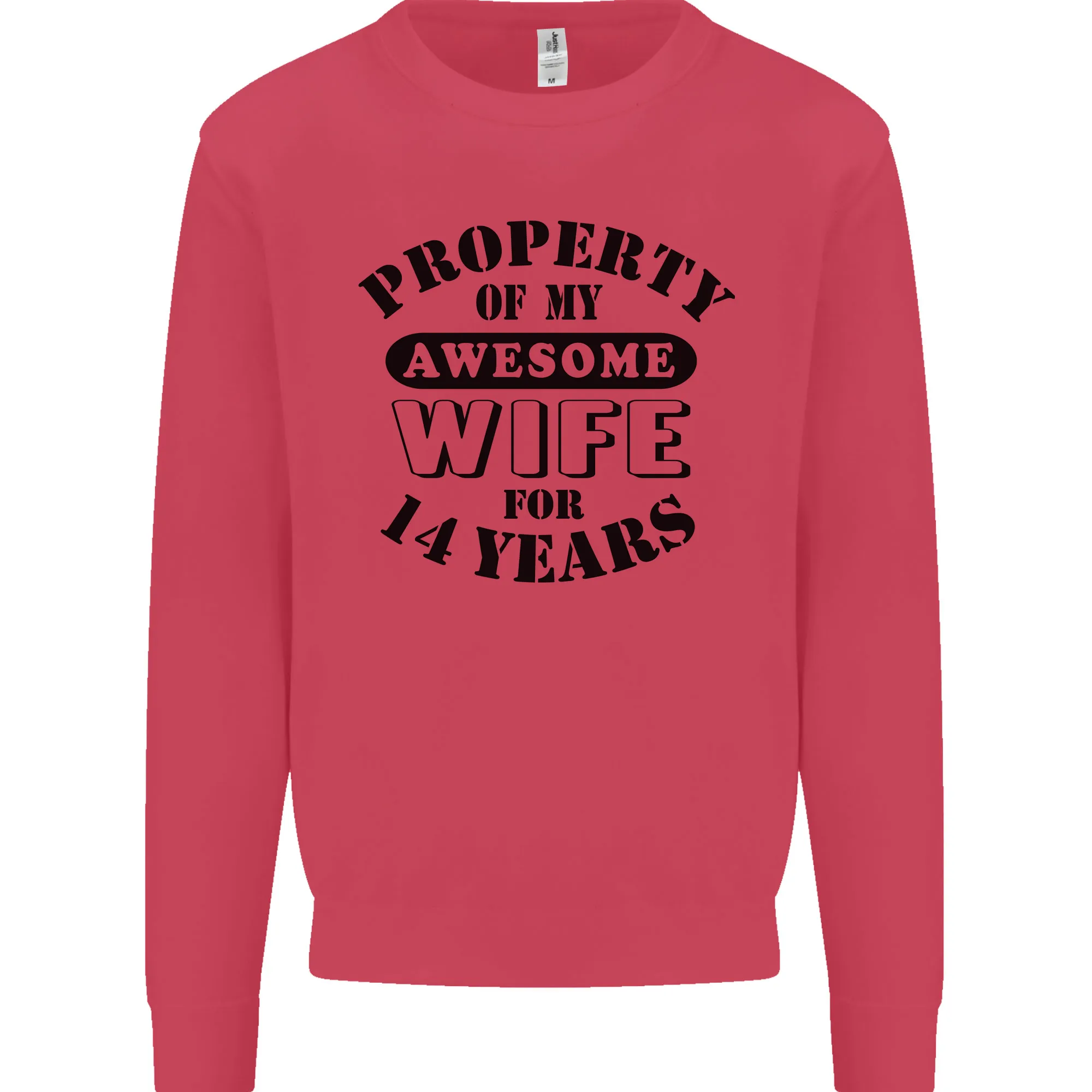 14th Wedding Anniversary 14 Year Funny Wife Mens Sweatshirt Jumper