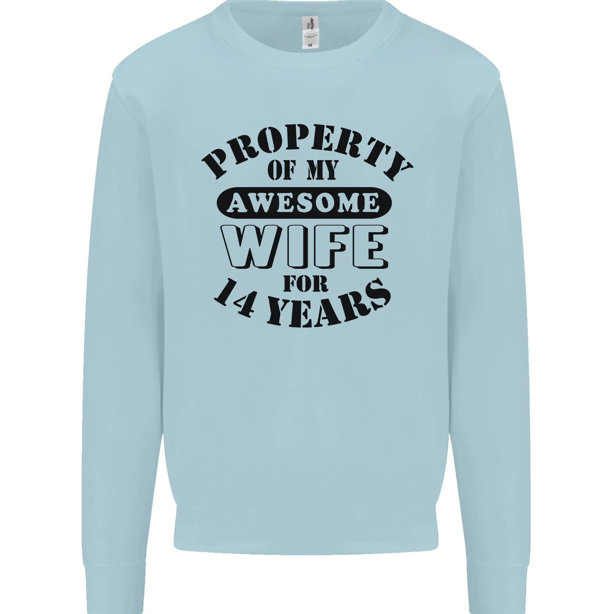 14th Wedding Anniversary 14 Year Funny Wife Mens Sweatshirt Jumper