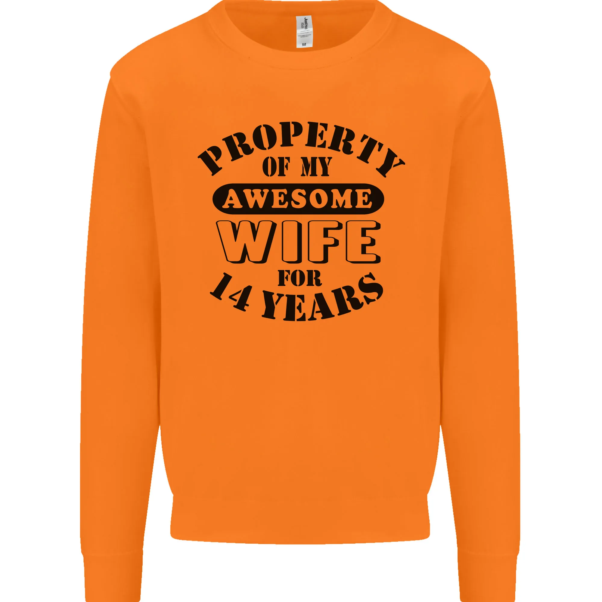14th Wedding Anniversary 14 Year Funny Wife Mens Sweatshirt Jumper