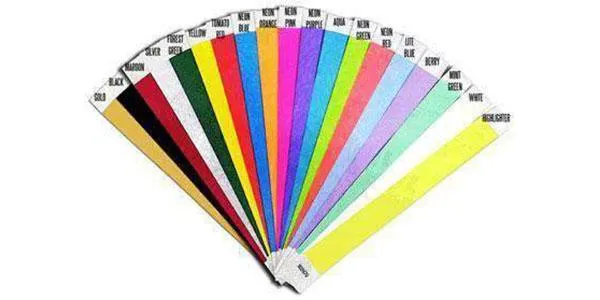 1" Tyvek Wristband Solid Colors