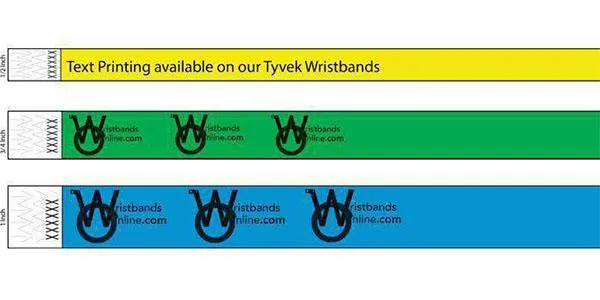 1" Tyvek Wristband Solid Colors