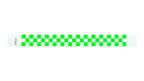 1" Tyvek® Wristbands - Checkerboard