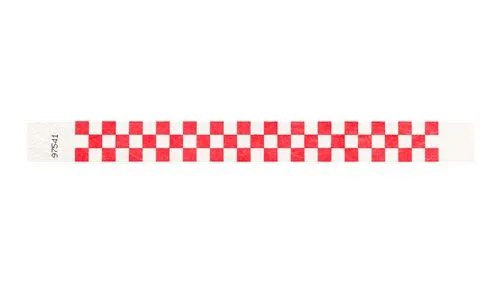 1" Tyvek® Wristbands - Checkerboard