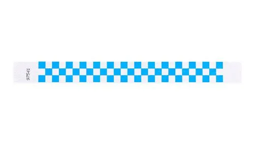 1" Tyvek® Wristbands - Checkerboard