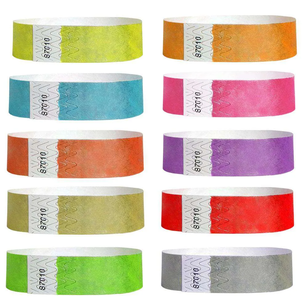 3/4" Metallic Tyvek Paper Wristbands