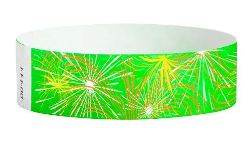 3/4" Tyvek® Wristbands - Fireworks