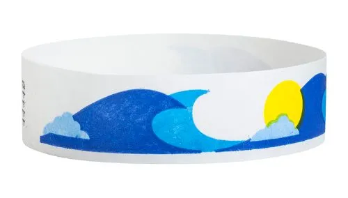 3/4" Tyvek® Wristbands - Ocean Breeze