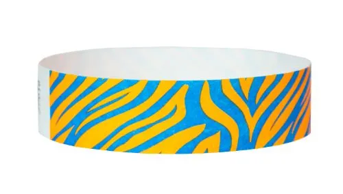 3/4" Tyvek® Wristbands - Zebra