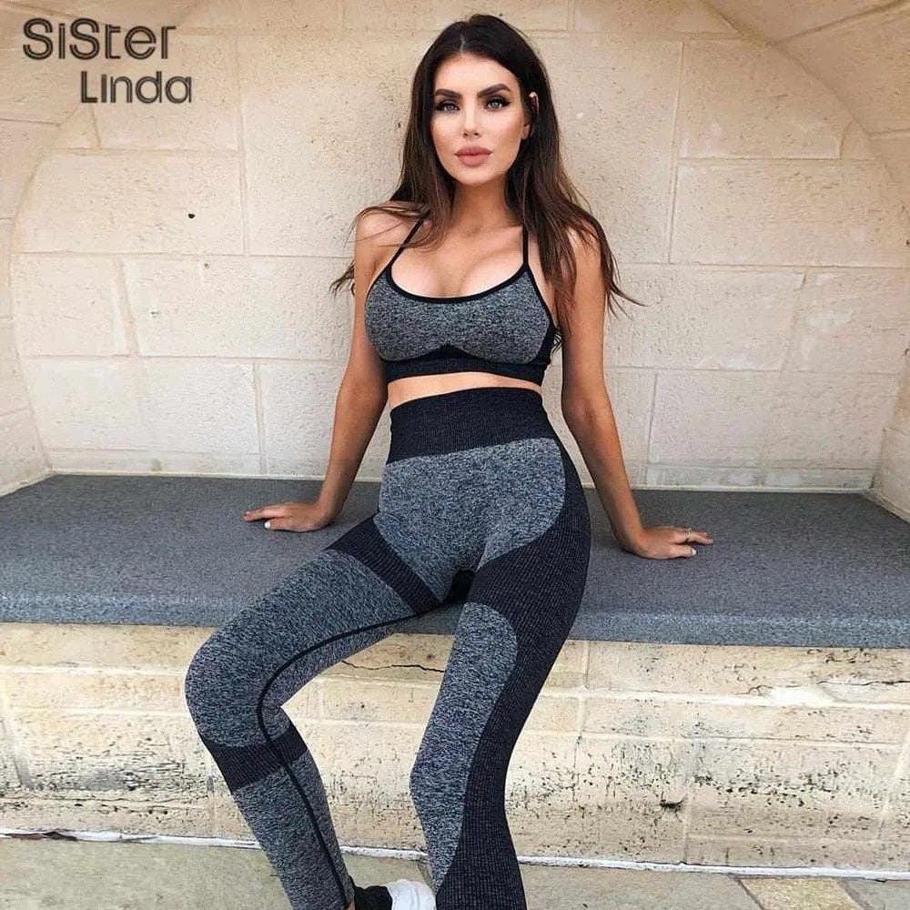 Active Women Fitness Seamless Tank Top/Bra Sport Leggings