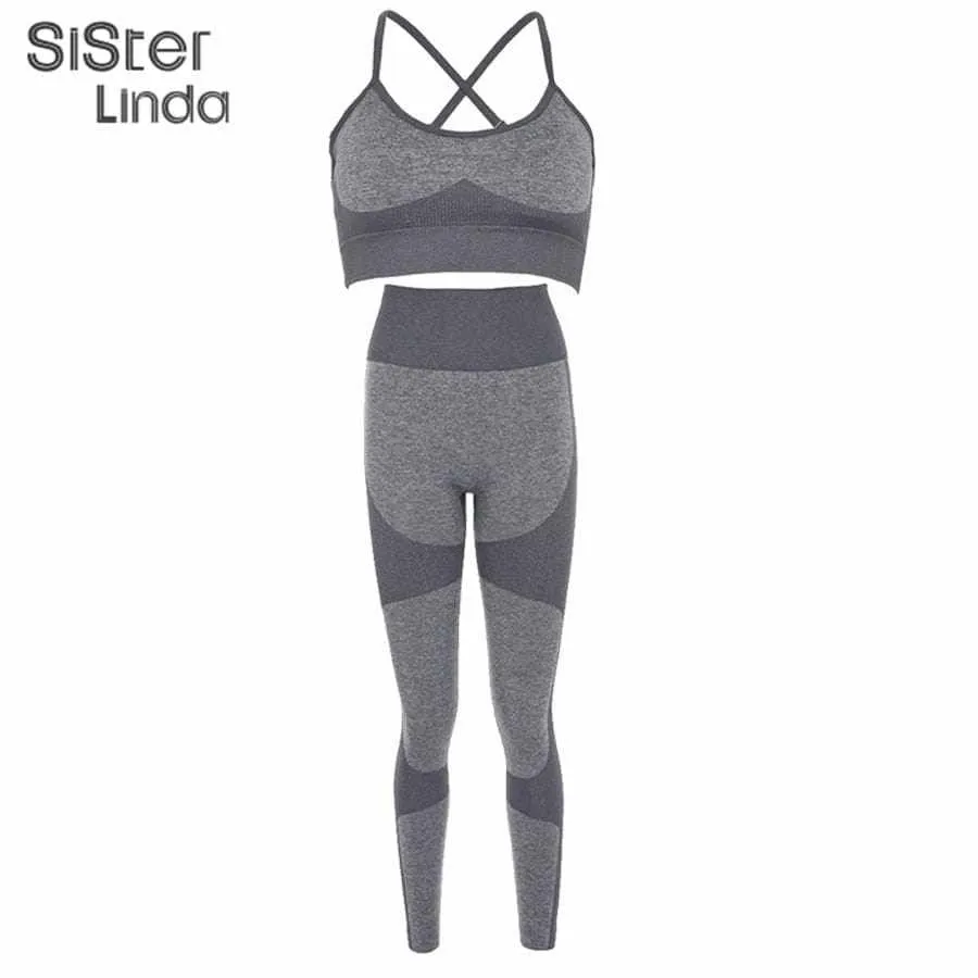 Active Women Fitness Seamless Tank Top/Bra Sport Leggings