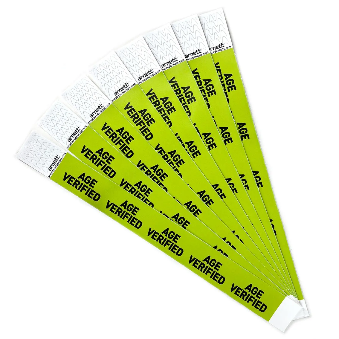 Age Verified - Green | Full Color Tyvek Wristbands