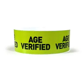Age Verified - Green | Full Color Tyvek Wristbands