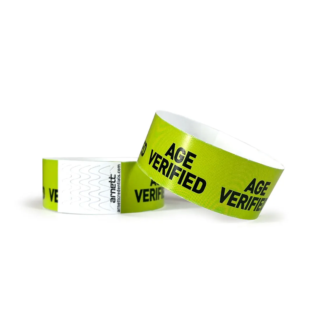 Age Verified - Green | Full Color Tyvek Wristbands