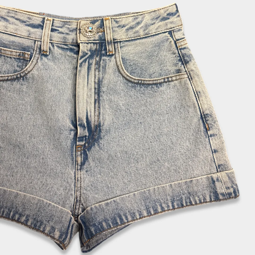 Alessandra Rich Women's Light Blue denim Shorts