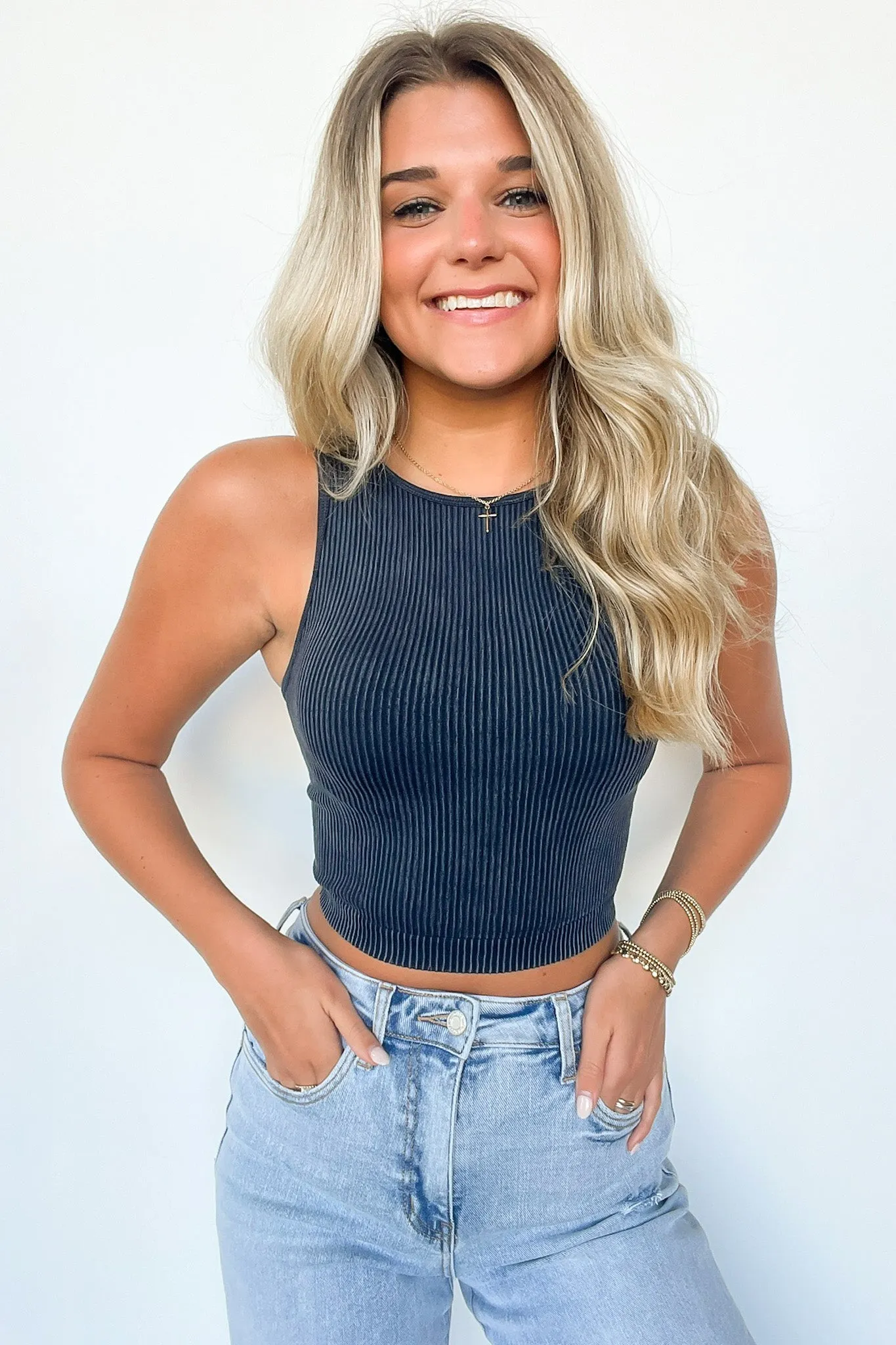 Annmarie Ribbed Seamless Tank Top - FINAL SALE