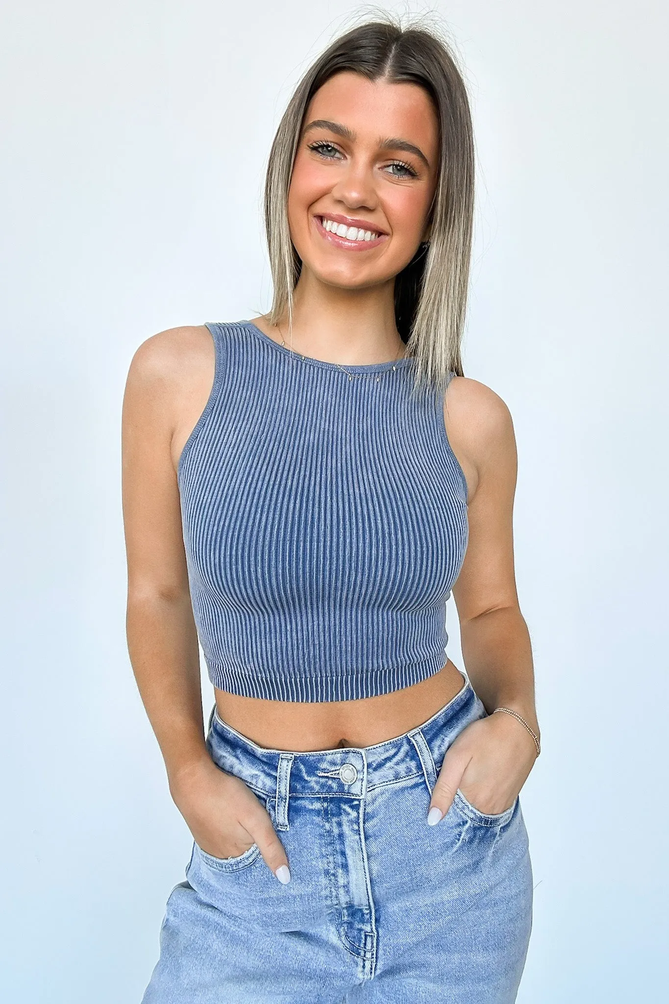 Annmarie Ribbed Seamless Tank Top - FINAL SALE