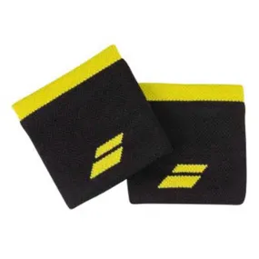 Babolat Logo Jumbo WristBand, Black/Sulphur Spring