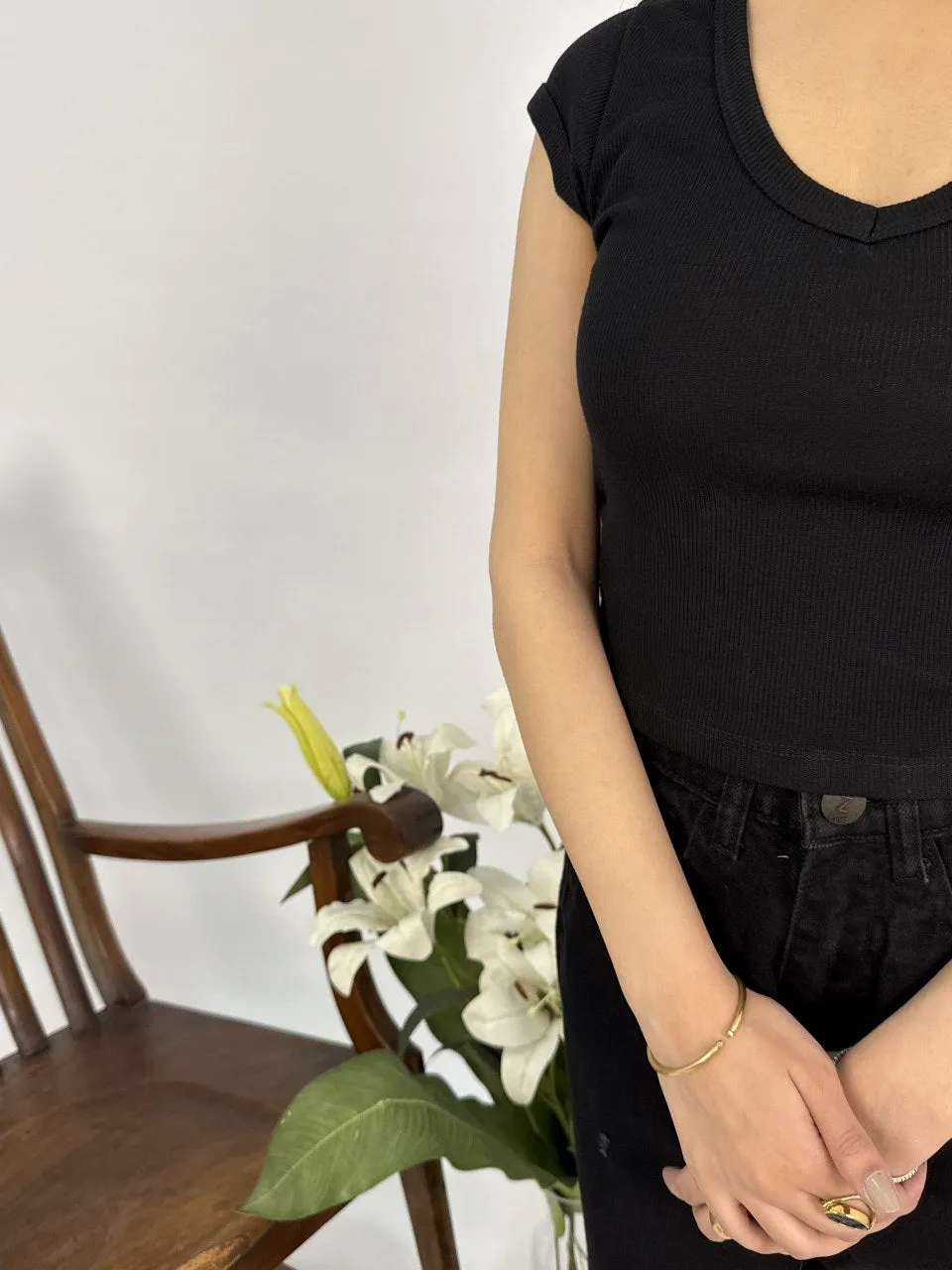 Black Basic Summer Top