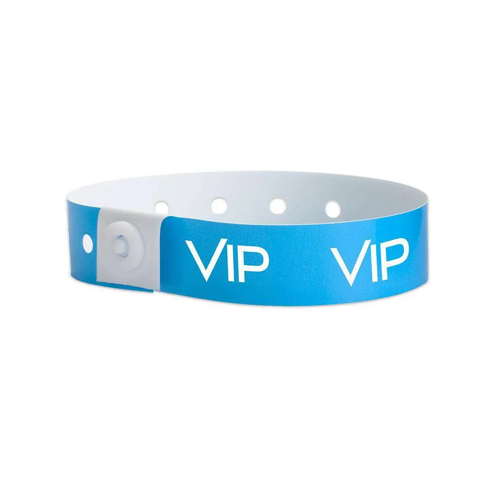 Blue VIP Plastic Wristband Design