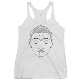 Buddha Face White Tank Top