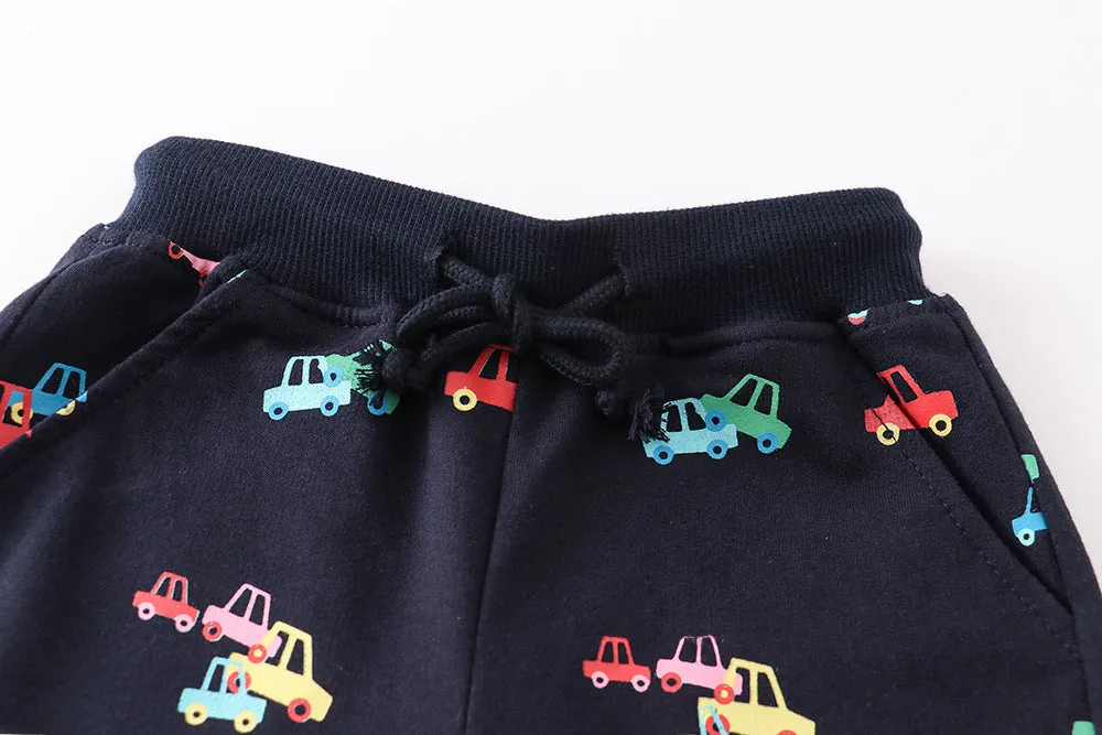 Car Print Summer Shorts