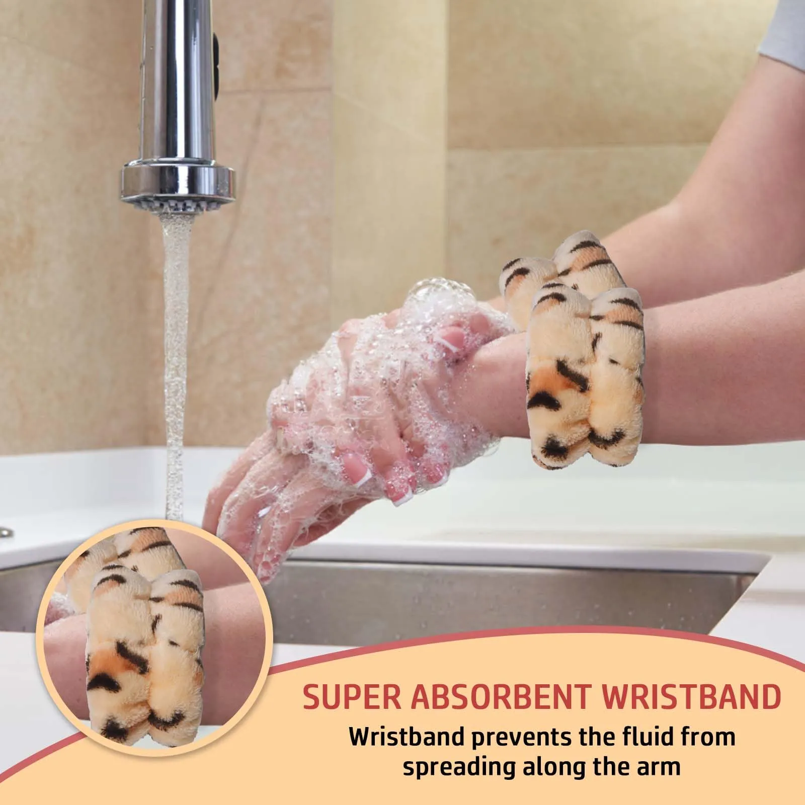CAVETEE 9 Pcs Headbands for Women, Towel Headband for Face Washing, Skincare Headband and Wristband Set