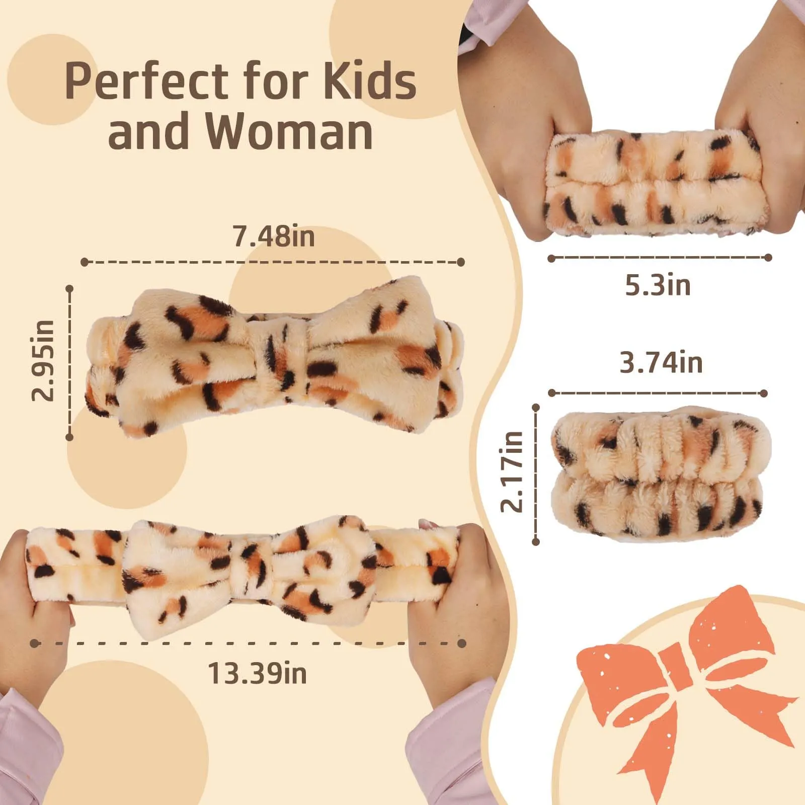 CAVETEE 9 Pcs Headbands for Women, Towel Headband for Face Washing, Skincare Headband and Wristband Set