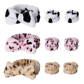 CAVETEE 9 Pcs Headbands for Women, Towel Headband for Face Washing, Skincare Headband and Wristband Set