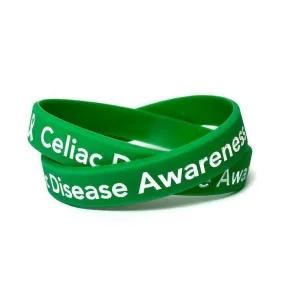 Celiac Disease Awareness green wristband - Adult 8"