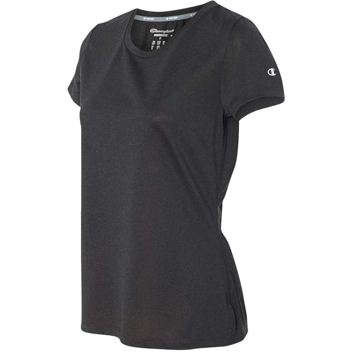 Champion Women's Black Heather Vapor 4-Ounce T-Shirt