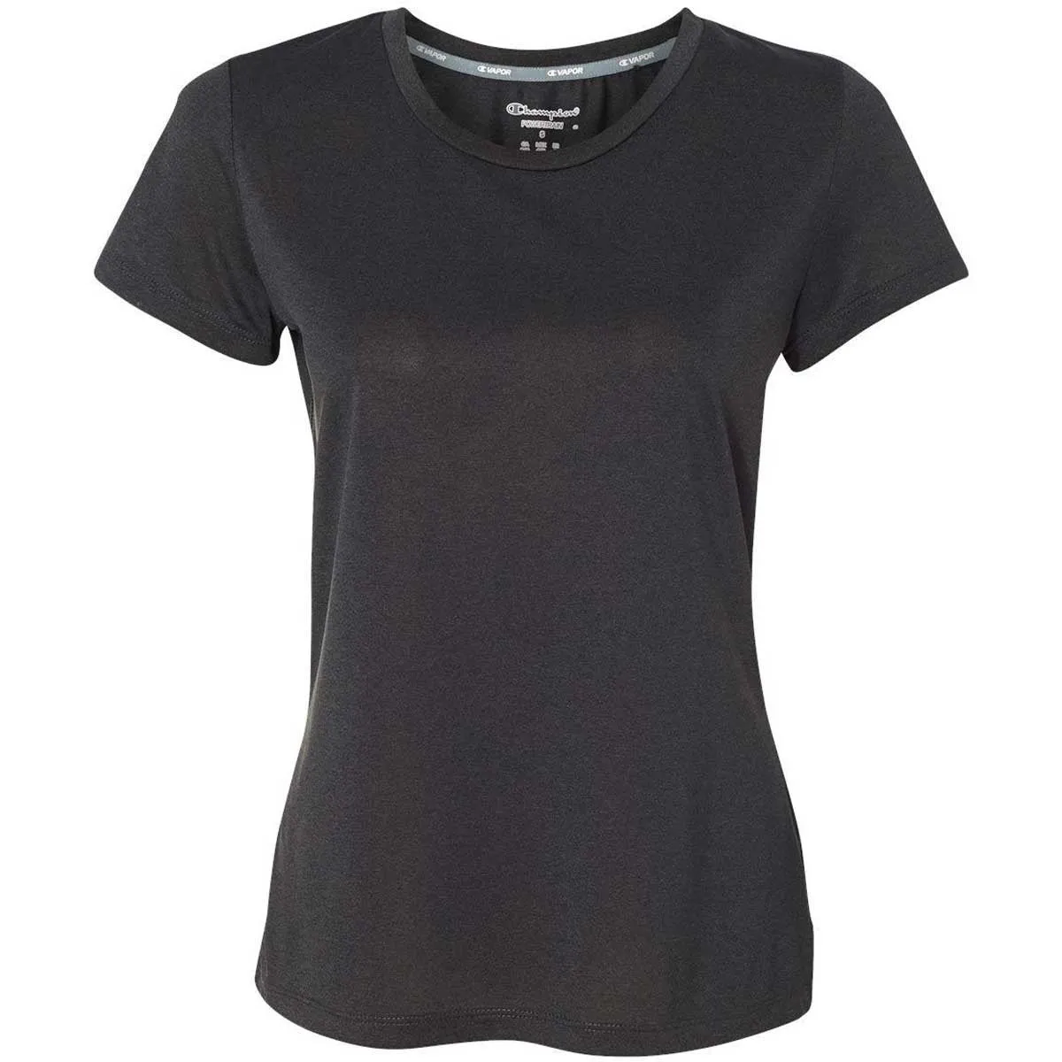 Champion Women's Black Heather Vapor 4-Ounce T-Shirt