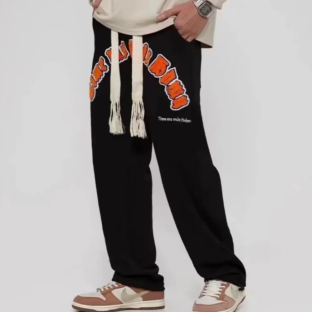 Classic Letter Embroidery Sweatpants
