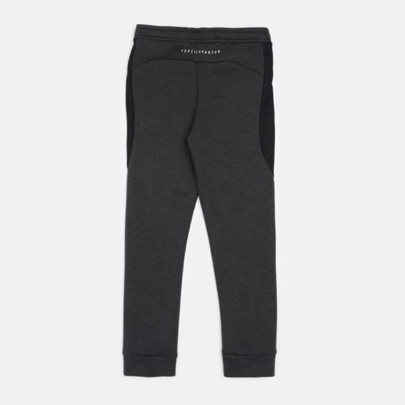 Cozy Gray Puma Kids' Sweatpants with Adjustable Drawstring and Pockets