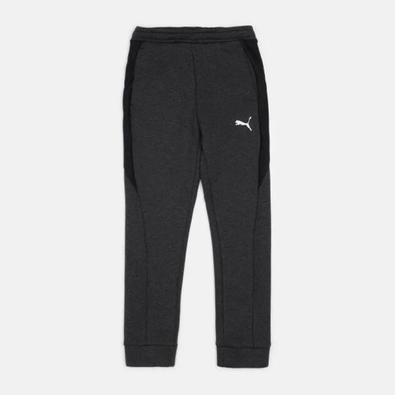 Cozy Gray Puma Kids' Sweatpants with Adjustable Drawstring and Pockets
