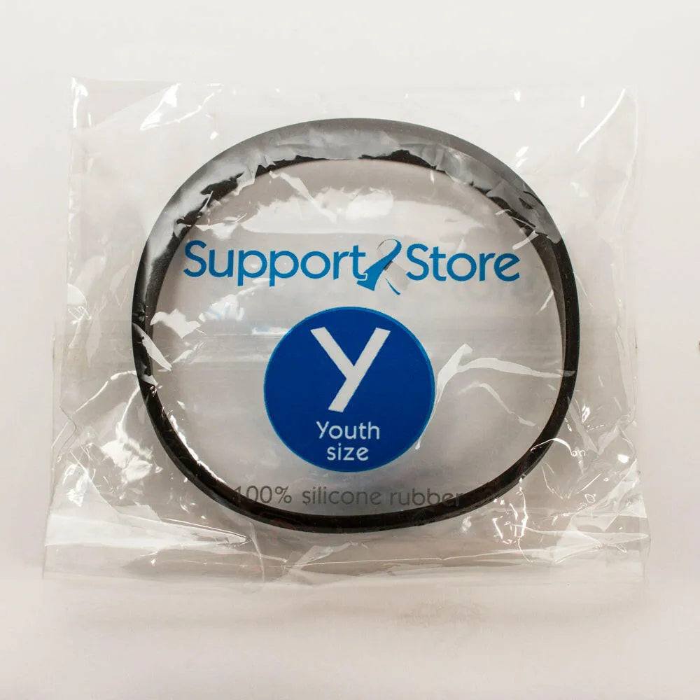 Cure Diabetes Red Rubber Bracelet Wristband - Youth 7"