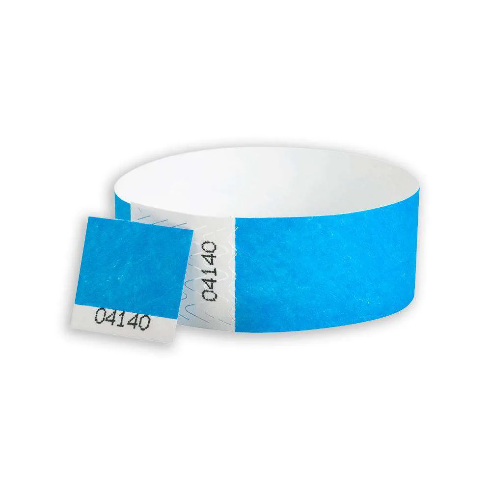 Custom 1"  Voucher Numbered Tyvek Wristbands