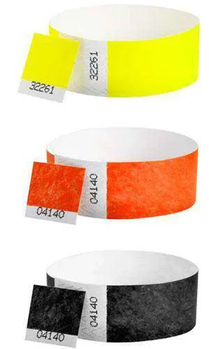 Custom 1"  Voucher Numbered Tyvek Wristbands