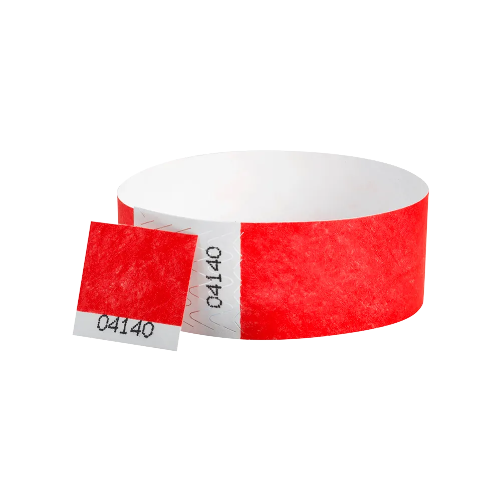 Custom 1"  Voucher Numbered Tyvek Wristbands