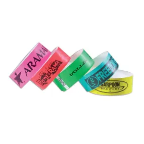 Custom Tytan-Band® 1" Tyvek Wristbands TYS Adhesive Closure (500/Pack)