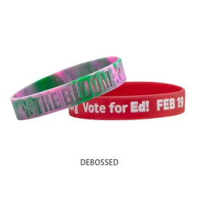 Customizable Adult 1/2" Silicone Wristbands