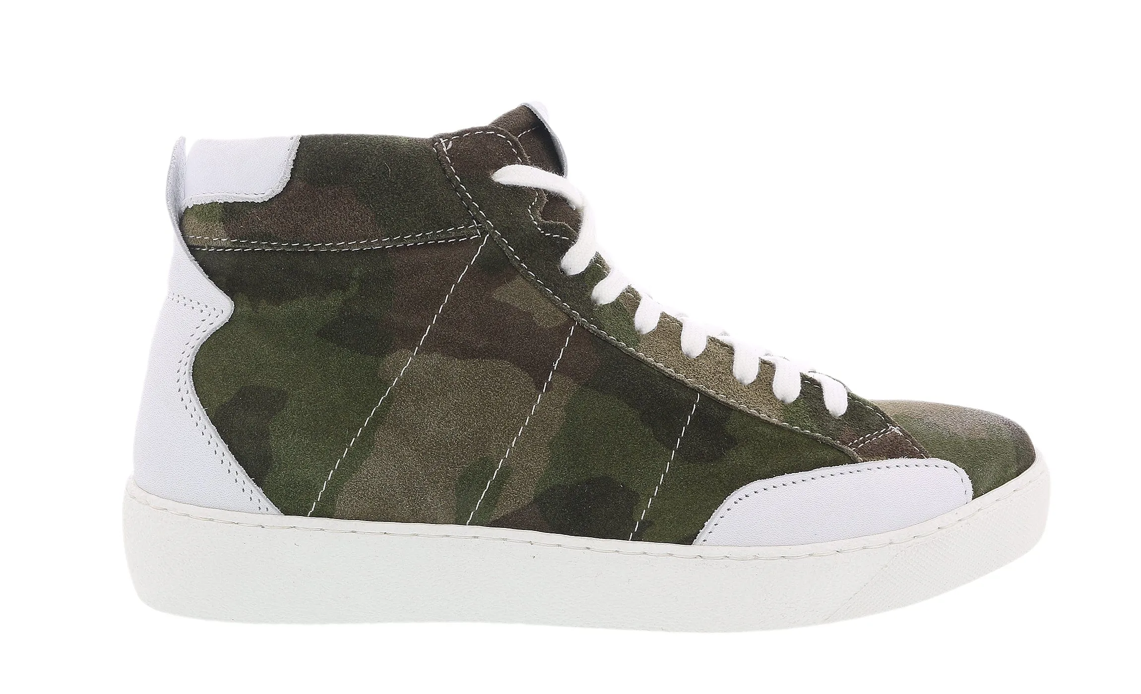 Daniela Fargion Cameo Suede Suede Mid Top Distressed Leather Fashion Sneakers-