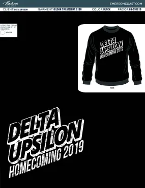 Delta Upsilon Kansas State University Homecoming Sweatshirts