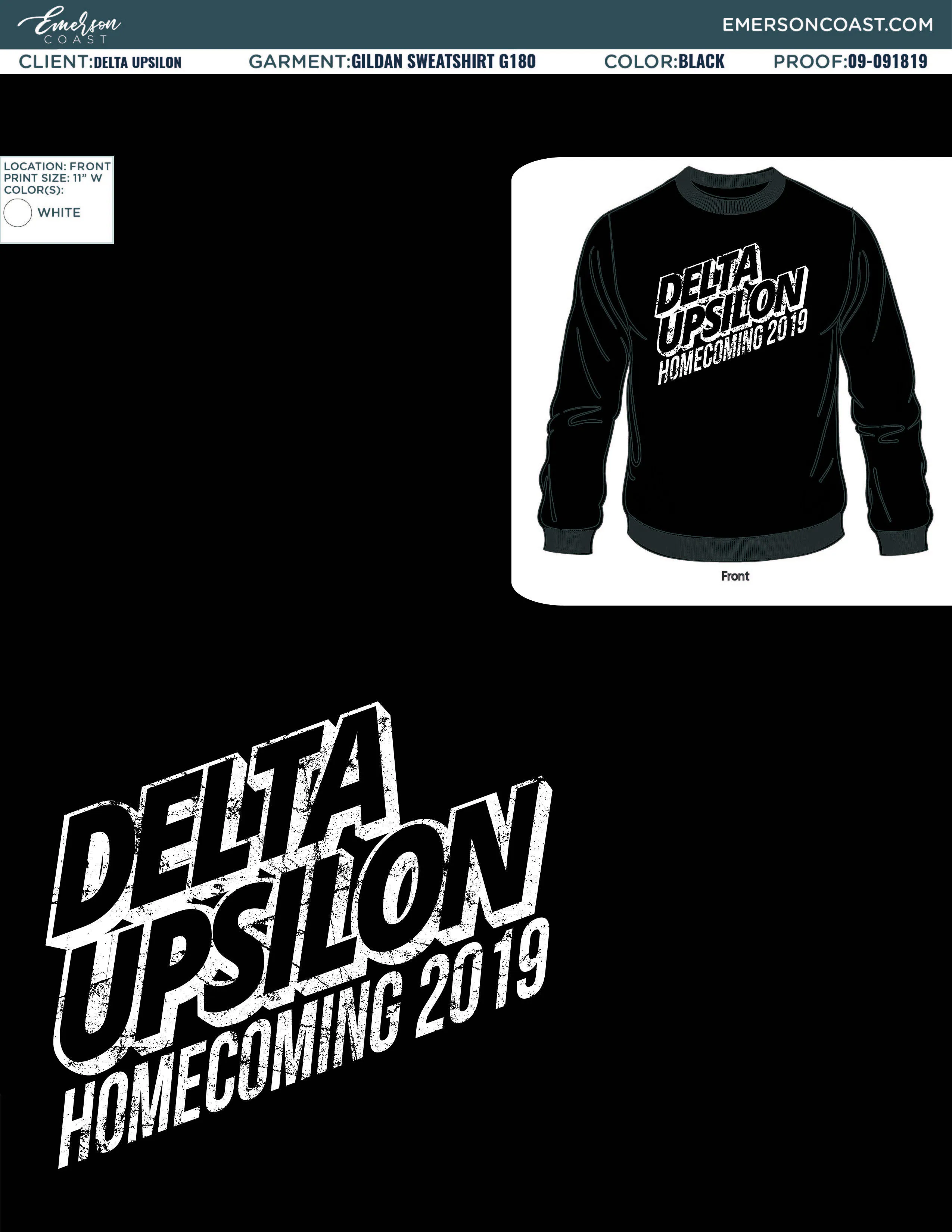 Delta Upsilon Kansas State University Homecoming Sweatshirts