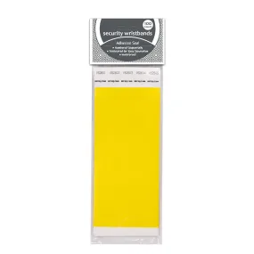 DuPont Tyvek Security Wristbands, Yellow, 100/PK, 89106